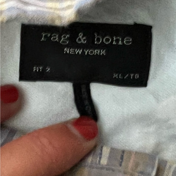 Rag & bone slim fit plaid short sleeve button up - Picture 3 of 3